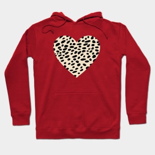 Cheetah Leopard Original Print Heart Shape Hoodie